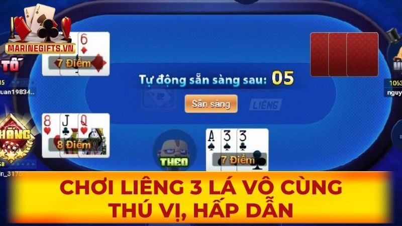 Chơi Liêng 3 lá vô cùng thú vị, hấp dẫn