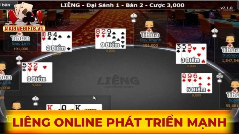 Liêng online phát triển mạnh